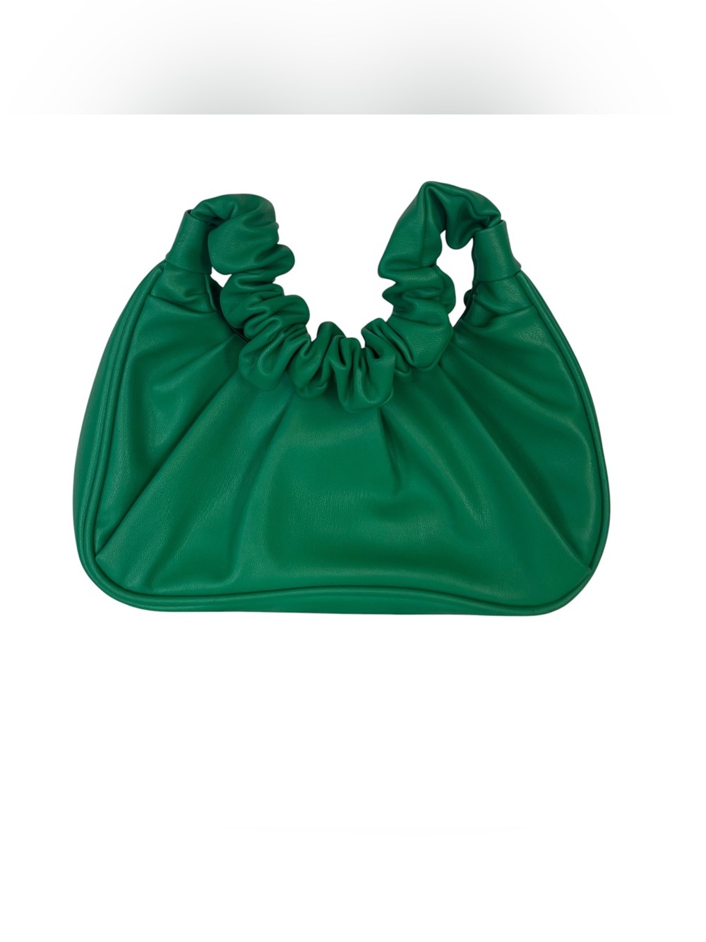 NWOT Ruched Handle Green Shoulder Bag